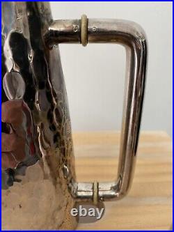 Rare Bepwf Berlin Hammered Silver Plate Art Deco 3 Piece Teaset
