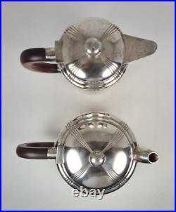 Rare Bouillet Bourdelle Modernist 4 piece Silver Plated Tea & Coffee Set, Paris