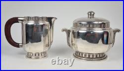 Rare Bouillet Bourdelle Modernist 4 piece Silver Plated Tea & Coffee Set, Paris