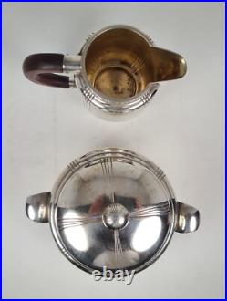 Rare Bouillet Bourdelle Modernist 4 piece Silver Plated Tea & Coffee Set, Paris