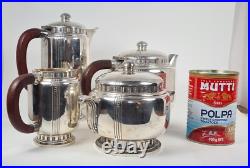 Rare Bouillet Bourdelle Modernist 4 piece Silver Plated Tea & Coffee Set, Paris