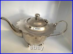 Rare Cased Art Deco SP Batchelor 3 Piece Teapot Set For One Sugar Bowl Creamer