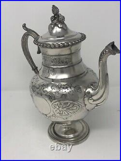 Rare Large Barker Ellis Silver Plate Complete Tea Coffee 6 piece Set III 1930s