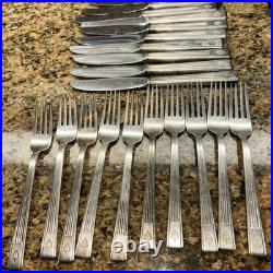 Rare Vintage Hilton Hotel Silver Plate By International. Signed 20 Piece