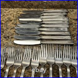 Rare Vintage Hilton Hotel Silver Plate By International. Signed 20 Piece