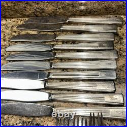 Rare Vintage Hilton Hotel Silver Plate By International. Signed 20 Piece