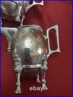 Reed And Barton Aesthetic Era Silver Plate 4 Piece Tea Set Model 2520