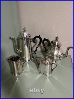 Reed & Barton Coffee Tea Set Lexington 4 Piece #35X series Silver Plate