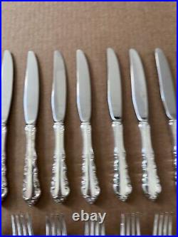 Reed Barton Cottage Rose Silver Plate 36 Piece Flatware Incomplete Set Withchest