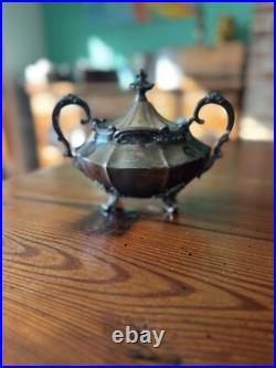 Reed & Barton Victorian Line Hollow are 3 Piece Silver Plate Coffee Tea Sugar