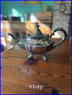 Reed & Barton Victorian Line Hollow are 3 Piece Silver Plate Coffee Tea Sugar