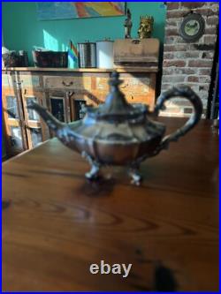 Reed & Barton Victorian Line Hollow are 3 Piece Silver Plate Coffee Tea Sugar