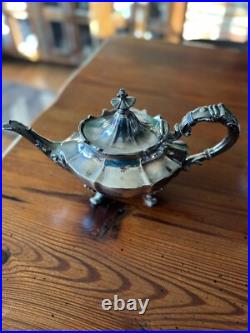 Reed & Barton Victorian Line Hollow are 3 Piece Silver Plate Coffee Tea Sugar