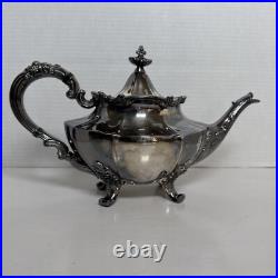Reed & Barton Victorian Line Hollow are 3 Piece Silver Plate Coffee Tea Sugar