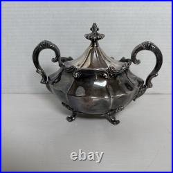 Reed & Barton Victorian Line Hollow are 3 Piece Silver Plate Coffee Tea Sugar