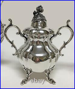 Reed & Barton Winthrop Silver Plate 4 Piece Tea Coffee Service 1795 Polished