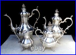 Reed and Barton 1795 Winthrop 4 pc Tea Set Silver Plate Circa 1950s Vintage