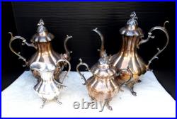 Reed and Barton 1795 Winthrop 4 pc Tea Set Silver Plate Circa 1950s Vintage