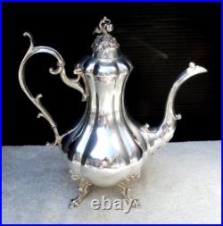 Reed and Barton 1795 Winthrop 4 pc Tea Set Silver Plate Circa 1950s Vintage