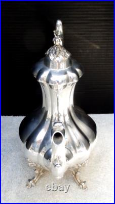 Reed and Barton 1795 Winthrop 4 pc Tea Set Silver Plate Circa 1950s Vintage