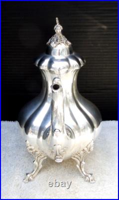 Reed and Barton 1795 Winthrop 4 pc Tea Set Silver Plate Circa 1950s Vintage