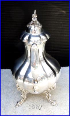 Reed and Barton 1795 Winthrop 4 pc Tea Set Silver Plate Circa 1950s Vintage