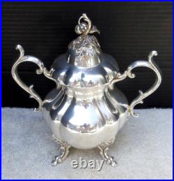 Reed and Barton 1795 Winthrop 4 pc Tea Set Silver Plate Circa 1950s Vintage