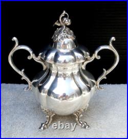 Reed and Barton 1795 Winthrop 4 pc Tea Set Silver Plate Circa 1950s Vintage