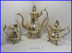Reed and Barton Silver Plate Winthrop 1795 3-Piece Tea Set