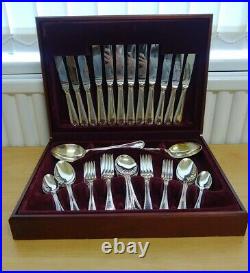 Regency Newbridge 44 Piece EPNS A1 Silver Plated Cutlery Set In Felt Lined Box