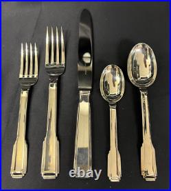 Ricci Argentieri Art Deco Pattern 60 Piece Silver Plate Service for 12