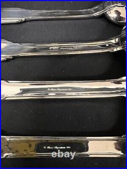 Ricci Argentieri Art Deco Pattern 60 Piece Silver Plate Service for 12