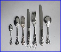 Roberts & Belk Silver Plate Kings Pattern 42 Piece Cutlery Set. Unused Sheffield