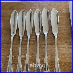 Roberts & Belk Silver Plate Louis XVI Design Cutlery 60 Pieces 6-Place Setting