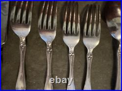 Rodger's And Hamilton Selection Of Silver Plate cutlery 12'pieces