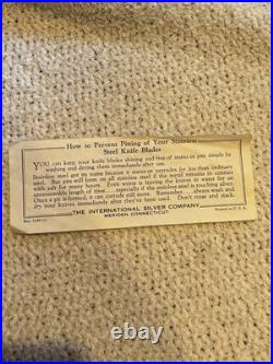 Rogers Bros 80 piece silver plate Magic Rose 12-place flatware set with chest