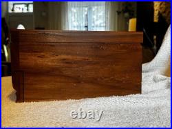 Rogers Bros 80 piece silver plate Magic Rose 12-place flatware set with chest