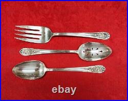 Rogers Jubilee Pattern IS Silverplate Flatware 76 Piece Mixed Set Vintage