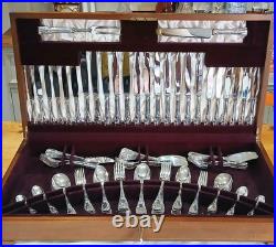 SAINT MEDARD 132 pc. CANTEEN OF CUTLARY 100 QUALITY SILVER PLATE. BOXED