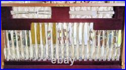 SAINT MEDARD 132 pc. CANTEEN OF CUTLERY 100 QUALITY SILVER PLATE. BOXED