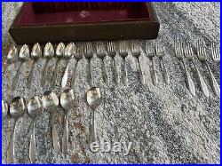 SILVERWARE Nobility Plate 4 Crown Lot of 53 Pieces Arts & Crafts or Replacements