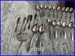 SILVERWARE Nobility Plate 4 Crown Lot of 53 Pieces Arts & Crafts or Replacements