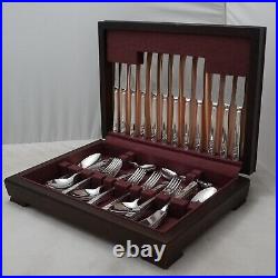 SILVER ROSE Design VINERS SHEFFIELD Silver Service 56 Piece Canteen of Cutlery