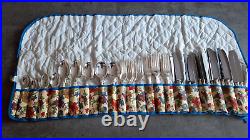 SLACK & BARLOW Vintage 64 piece 8 settings Silver Plated Kings Pattern cutlery s