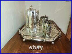 SPECTACULAR English c1870 Tea/Coffee Set 5 piece Silver Plate TL&EM Birmingham