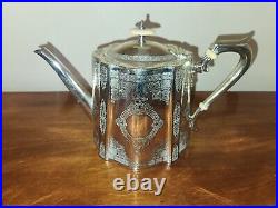 SPECTACULAR English c1870 Tea/Coffee Set 5 piece Silver Plate TL&EM Birmingham