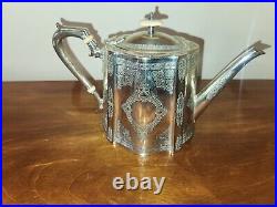 SPECTACULAR English c1870 Tea/Coffee Set 5 piece Silver Plate TL&EM Birmingham