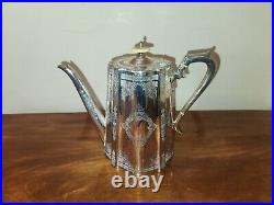 SPECTACULAR English c1870 Tea/Coffee Set 5 piece Silver Plate TL&EM Birmingham