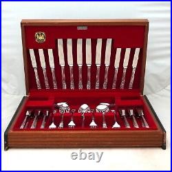 SPRINGTIME Design ENSEE LTD Sheffield Silver Service 56 Piece Canteen of Cutlery