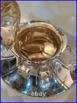 STUNNING Reed & Barton silver plated Etched coffee/tea set 5 Piece Set Floral